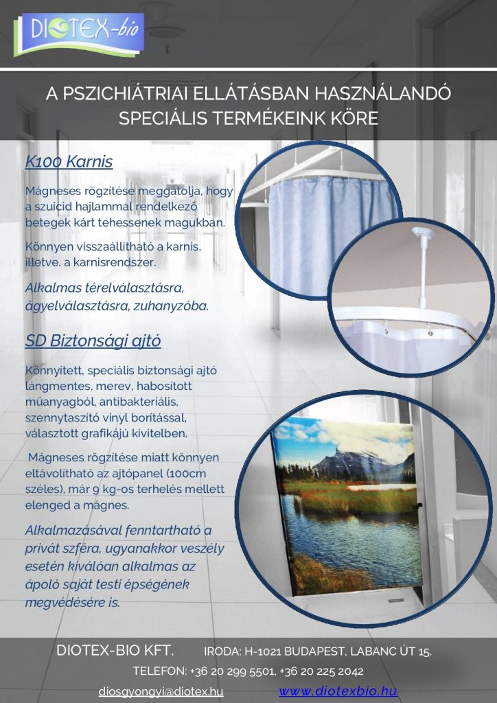 vandálbiztos megoldások pszichiátriai osztályra
